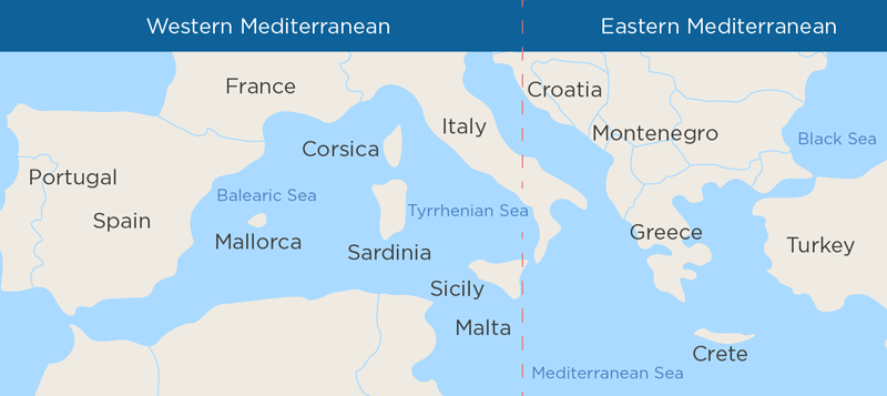 Mediterranean Cruise Map